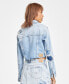 ფოტო #2 პროდუქტის Women's Izzie Cut-Off Denim Jacket