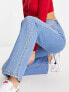 ASOS DESIGN easy straight jeans in mid blue