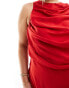 Фото #4 товара ASOS DESIGN Curve drape bodice midi dress in red