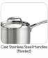 Фото #3 товара Gourmet Tri-Ply Clad 1.5 Qt Covered Sauce Pan