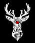 Men's Raglan Baseball Santa's Reindeer Word Art T-shirt