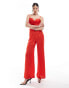 Фото #1 товара Jaded Rose satin corset jumpsuit in red