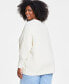 ფოტო #2 პროდუქტის Plus Size Dolman-Sleeve Crewneck Sweater, Created for Macy's