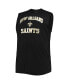 Фото #2 товара Men's Black New Orleans Saints Big and Tall Muscle Tank Top