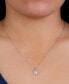 Cubic Zirconia Turtle Pendant Necklace in Sterling Silver, 16" + 2" extender, Created for Macy's