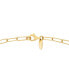 ფოტო #4 პროდუქტის Open Heart Paperclip Link 18" Pendant Necklace in 14k Gold-Plated Sterling Silver