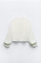 Фото #4 товара Укороченная блуза с ажурной вышивкой ZARA