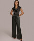 ფოტო #4 პროდუქტის Donna Karan Women's Wide-Leg Satin Trousers