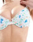 Фото #3 товара Cotton On balconette bikini bra top in picnic in jardin print