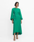 Фото #2 товара Women's Flared-Sleeve Satin Dress