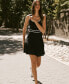 Фото #5 товара Women's Contrast-Trim A-Line Dress