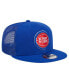 Men's Blue Detroit Pistons Evergreen Meshback 9FIFTY Snapback Hat