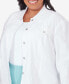 Plus Size Hyannisport Jacket with Fringe Detail