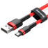 Фото #8 товара Wytrzymały elastyczny kabel przewód USB microUSB QC3.0 2.4A 1M czerwony