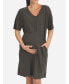 Фото #1 товара Maternity Mama Hospital Nightie Set with Baby Pouch in Khaki Bamboo