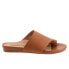 Фото #1 товара Softwalk Corsica S2002-215 Womens Brown Narrow Leather Slides Sandals Shoes 11