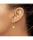 Stainless Steel Polished Yellow IP-plated Lock Earrings