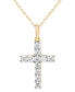 Фото #4 товара Forever Grown Diamonds lab-Created Diamond Cross 18" Pendant Necklace (1/2 ct. t.w.) in Sterling Silver