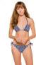 lemlem 286063 Women's Halima Sliding Triangle Bikini Top Navy, Size Small S