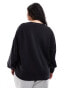 Wrangler plus crew neck sweatshirt with small logo in faded black