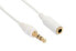 Фото #1 товара InLine Audio Cable - 3.5mm M/F - Stereo - white/gold 10m
