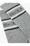 Фото #16 товара Slogan İşlemeli Soket Çorap