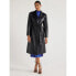 Scoop Faux Leather Trench Coat with Padded Shoulders Women M Black 100%Polyester