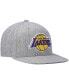 ფოტო #4 პროდუქტის Men's Heathered Gray Los Angeles Lakers 2.0 Snapback Hat