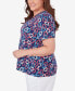 Plus Size All American Short Sleeve Linking Hearts Top