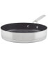 Фото #1 товара 3-Ply Base Stainless Steel Nonstick Induction Stovetop Grill Pan, 10.25", Brushed Stainless Steel