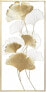 3D Wandskulptur Ginkgo 100 x 50 cm gold - фото #1