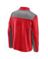 ფოტო #2 პროდუქტის Men's Red, Gray LA Clippers Primary Logo Fleece Quarter-Zip Jacket