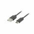 USB A to USB C Cable Lanberg CA-USBO-31CU-0018-BK Black 1,8 m