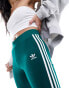 Фото #5 товара adidas Originals three stripe flared leggings in collegiate green