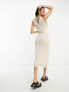 Фото #3 товара Lindex sanna knitted midaxi summer dress in beige
