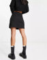 Фото #4 товара Pieces side split mini skirt in black