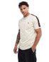 Fred Perry contrast taped t-shirt in light beige Бежевый, M - фото #1