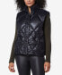 Women's Boxy Quilted Vest With Hidden Rain Hood