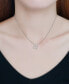 Фото #2 товара Giani Bernini cubic Zirconia Open Heart Pendant Necklace, 16" + 2" extender, Created for Macy's