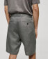 Фото #3 товара Men's Slim Fit 100% Linen Bermuda Shorts