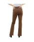 Women's Mocha Two Button Tummy Control Bootcut with Front & Back Pocket Detail Jeans