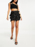 ASOS DESIGN tiered ruffle mini skirt in star print