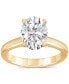 ფოტო #4 პროდუქტის Certified Lab Grown Diamond Oval-Cut Solitaire Engagement Ring (3 ct. t.w.) in 14k Gold