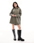 Фото #2 товара ASOS DESIGN cord oversized shirt dress in khaki