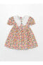 Фото #2 товара LCW baby Bebe Yaka Kısa Kollu Çiçekli Kız Bebek Elbise