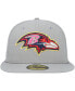 Фото #3 товара Men's Gray Baltimore Ravens Color Pack 59FIFTY Fitted Hat