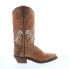 Фото #1 товара Sage 9072 Womens Brown Leather Slip On Cowboy Western Boots 7