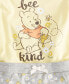 Фото #5 товара Baby Girls Winnie-the-Pooh Bee Kind Bodysuit & Shorts, 2 Piece Set