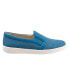 Фото #1 товара Trotters Alright T2101-427 Womens Blue Leather Lifestyle Sneakers Shoes