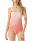 Michael Kors Womens SANGRIA Square-Neck Logo One-Piece Swimsuit US 8 - фото #1